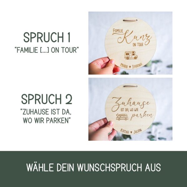 Personalisiertes Holzschild für Campingfreunde – Bild 7