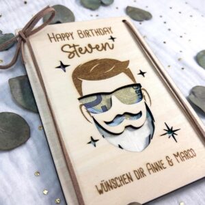 Personalisiertes Geldgeschenk zum Geburtstag für Männer