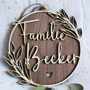 Holzschild Familie